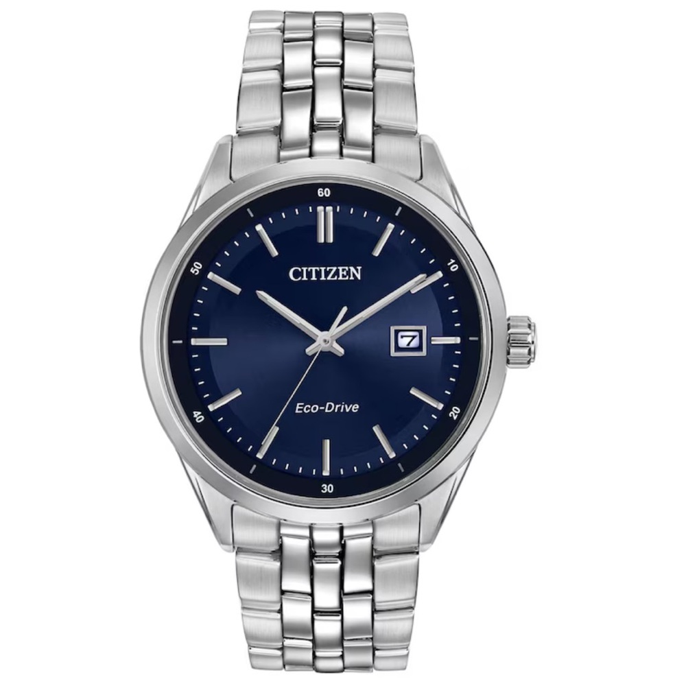 Citizen Eco-Drive Blue Dial Silver Watch - Citizen Corso Men's Watch BM7251-53L